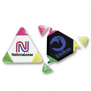 Tri-Highlighter with Transparent Caps Promotional Custom Imprinted With Logo Tri-Highlighter with Transparent Caps Promotional Custom Imprinted With Logo