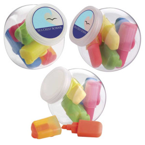 Rainbow Highlighter Jar Promotional Custom Imprinted With Logo Rainbow Highlighter Jar Promotional Custom Imprinted With Logo