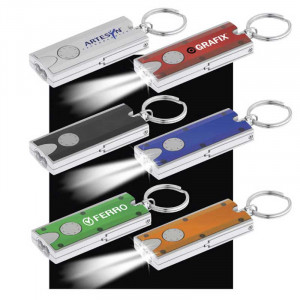 Double LED Rectangular Key-Light Promotional Custom Imprinted With Logo