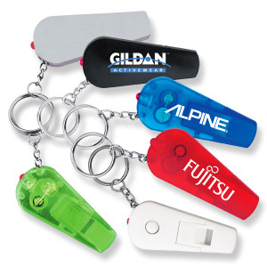 Pocket Whistle Key-Light Promotional Custom Imprinted With Logo