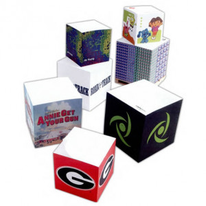 2-3/4"Sticky Note Cube - 550 Sheets Promotional Custom Imprinted With Logo