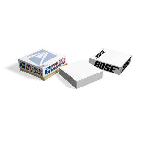 2-3/4" Sticky Note Half Cube - 275 Sheets Promotional Custom Imprinted With Logo