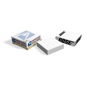3-3/8" Sticky Note Half Cube - 350 Sheets Promotional Custom Imprinted With Logo