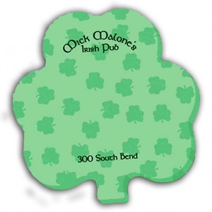 3"x3" Shamrock Sticky Notes-25 Sheets-4 Color FREE Promotional Custom Imprinted With Logo 3"x3" Shamrock Sticky Notes-25 Sheets-4 Color FREE Promotional Custom Imprinted With Logo