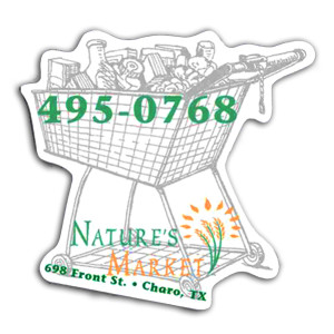 Large Shopping Cart Shaped Sticky Notepads - 25 Sh Promotional Custom Imprinted With Logo