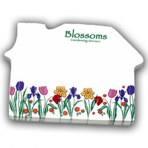 4"x3" House Sticky Notes - 25 Sheets-4 Color FREE Promotional Custom Imprinted With Logo