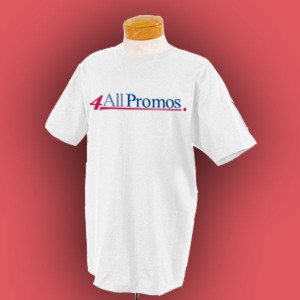 Jerzees 6.0 oz. 100% Cotton Adult T-Shirt - White Promotional Custom Imprinted With Logo Jerzees 6.0 oz. 100% Cotton Adult T-Shirt - White Promotional Custom Imprinted With Logo