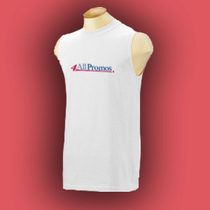 Gildan Ultra Cotton Sleeveless T-Shirt - White Promotional Custom Imprinted With Logo Gildan Ultra Cotton Sleeveless T-Shirt - White Promotional Custom Imprinted With Logo
