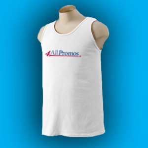 Gildan Ultra Cotton Tank - White Promotional Custom Imprinted With Logo