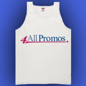 Anvil Cotton Tank - White Promotional Custom Imprinted With Logo