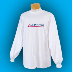 Jerzees 5.6 oz. 100% Heavyweight Cotton Long-Sleev Promotional Custom Imprinted With Logo Jerzees 5.6 oz. 100% Heavyweight Cotton Long-Sleev Promotional Custom Imprinted With Logo