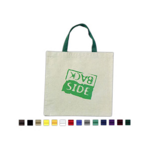 Custom Vertical Canvas Tote - Natural Promotional Custom Imprinted With Logo