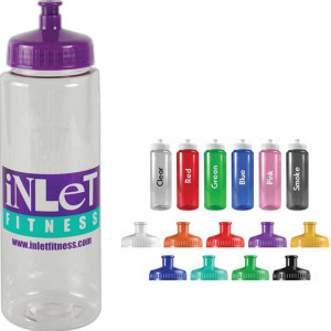 32 oz. Transparent Sports Bottle - BPA Free Custom Imprinted With Logo