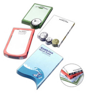 Thin Magic Sticky Notepads Promotional Custom Imprinted With Logo