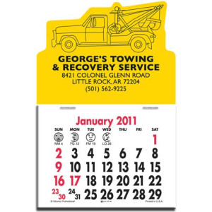 Press-N-Stick Calendar - Tow Truck2 Promotional Custom Imprinted With Logo Press-N-Stick Calendar - Tow Truck2 Promotional Custom Imprinted With Logo