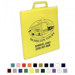 Stadium Cushion - Vinyl - 12-1/2"x12-1/2"x1" Promotional Custom Imprinted Logo