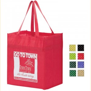 Grocery Tote Bag - 13" x 10" x 15" Promotional Custom Imprinted With Logo Grocery Tote Bag - 13" x 10" x 15" Promotional Custom Imprinted With Logo