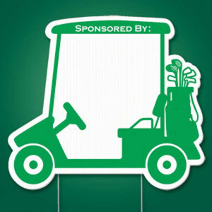 Golf Cart Yard Sign Promotional Custom Imprinted With Logo