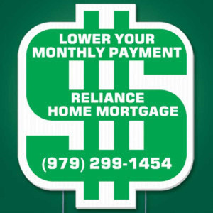 Dollar Sign Yard Sign Promotional Custom Imprinted With Logo Dollar Sign Yard Sign Promotional Custom Imprinted With Logo