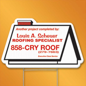 Rooftop Yard Sign Promotional Custom Imprinted With Logo Rooftop Yard Sign Promotional Custom Imprinted With Logo
