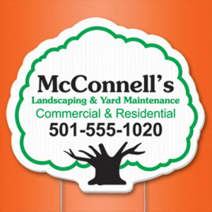 Tree Yard Sign Promotional Custom Imprinted With Logo Tree Yard Sign Promotional Custom Imprinted With Logo