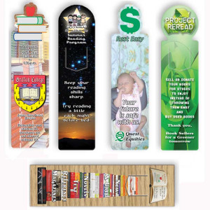 Plastic Bookmark - 4 Color FREE Promotional Custom Imprinted With Logo