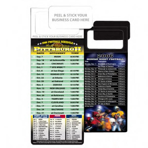 Magnetic Business Card Football Schedules Promotional Custom Imprinted With Logo Magnetic Business Card Football Schedules Promotional Custom Imprinted With Logo