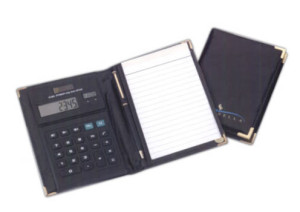 Junior-Size Folder w/ Calculator Promotional Custom Imprinted With Logo Junior-Size Folder w/ Calculator Promotional Custom Imprinted With Logo