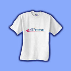 Anvil 5.4 oz. Cotton T-Shirt - White Promotional Custom Imprinted With Logo Anvil 5.4 oz. Cotton T-Shirt - White Promotional Custom Imprinted With Logo