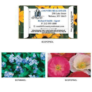 Business Card w/ Flower Seeds Promotional Custom Imprinted With Logo Business Card w/ Flower Seeds Promotional Custom Imprinted With Logo