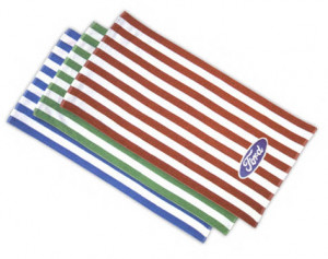Striped Cabana Towel Promotional Custom Imprinted With Logo