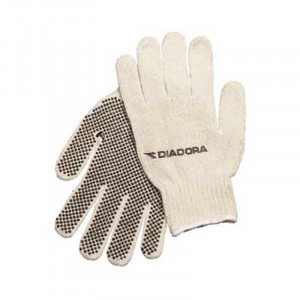 Cotton-poly blend glove - dotted palms Promotional Custom Imprinted With Logo