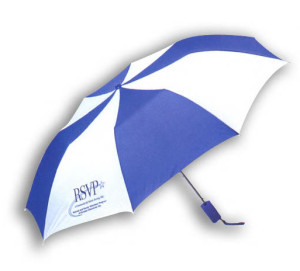 Automatic Folding Umbrella - Alternating Colors Promotional Custom Imprinted With Logo Automatic Folding Umbrella - Alternating Colors Promotional Custom Imprinted With Logo