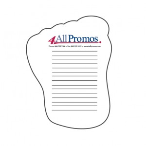 4"x3" Foot Sticky Notes - 25 Sheets - 4 Color FREE Promotional Custom Imprinted With Logo 4"x3" Foot Sticky Notes - 25 Sheets - 4 Color FREE Promotional Custom Imprinted With Logo