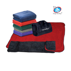 Fleece Picnic Blanket with Nylon Shell