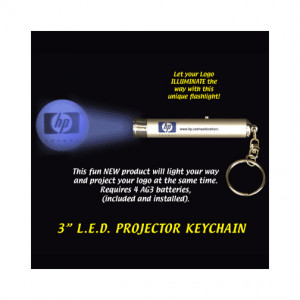 LED Projector Keychain - 3 inch