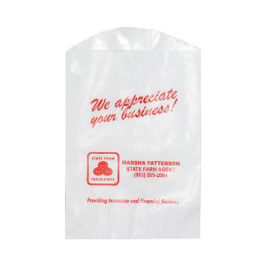 4 3/4 x 6 3/4 Glassine Lined Cookie and Candy Bag Promotional Custom
