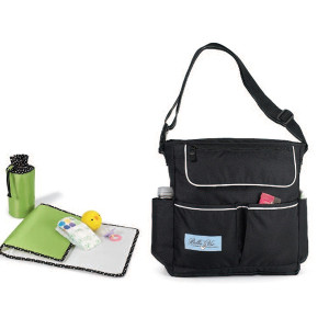 Sweet Pea Diaper Kit - Black with Apple Green