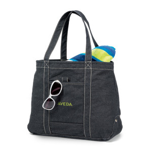 Topsail Recycled Cotton Canvas Boat Tote - Black
