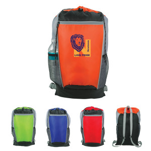 Tri-Color Drawstring Backpack