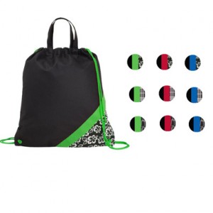 Poly Pro Accent Drawcord Bag- Print Accents