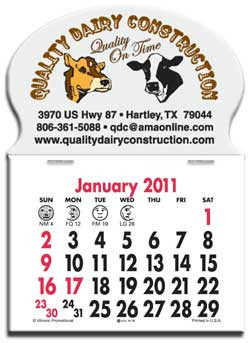 Press-N-Stick Calendar - Oval Promotional Custom Imprinted With Logo