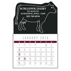 Press-N-Stick Calendar - Dairy Cow Promotional Custom Imprinted With Logo