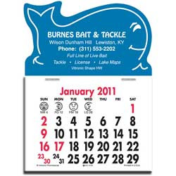 Press-N-Stick Calendar - Whale Promotional Custom Imprinted With Logo