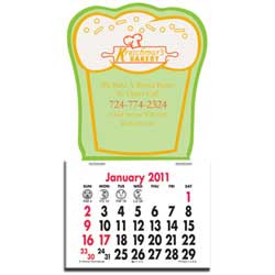 Press-N-Stick Calendar - Cup Cake Promotional Custom Imprinted With Logo