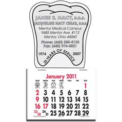 Press-N-Stick Calendar - Tooth Promotional Custom Imprinted With Logo