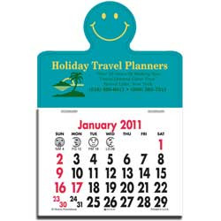Press-N-Stick Calendar - Happy Face Promotional Custom Imprinted With Logo