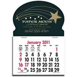 Press-N-Stick Calendar - Shooting Star Promotional Custom Imprinted With Logo