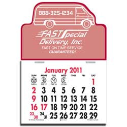 Press-N-Stick Calendar - Van Promotional Custom Imprinted With Logo