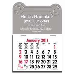 Press-N-Stick Calendar - Wrench Promotional Custom Imprinted With Logo